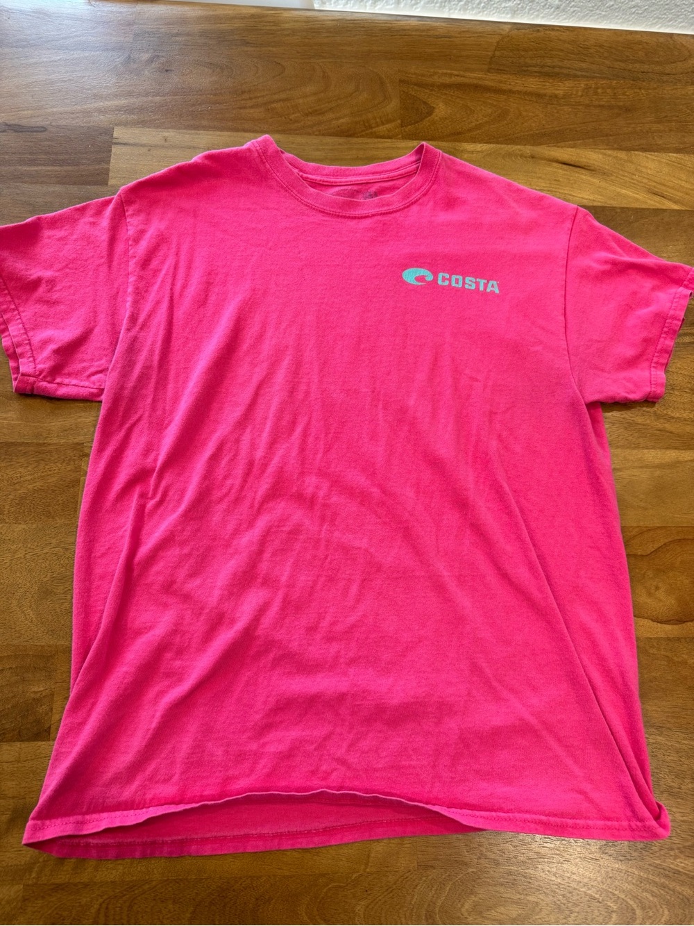 Costa Men’s Short-Sleeve Crewneck T-Shirt in Hot Pink